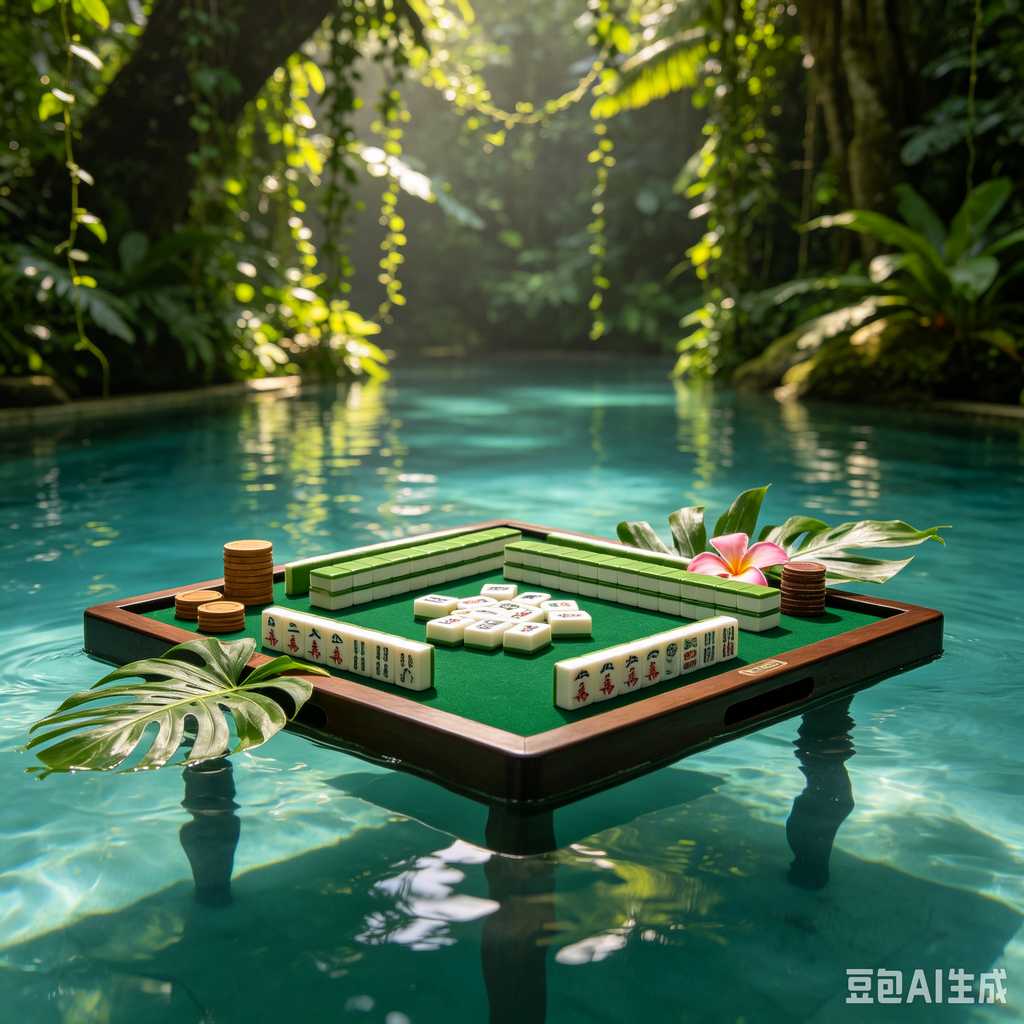 mahjong set with dice and chips