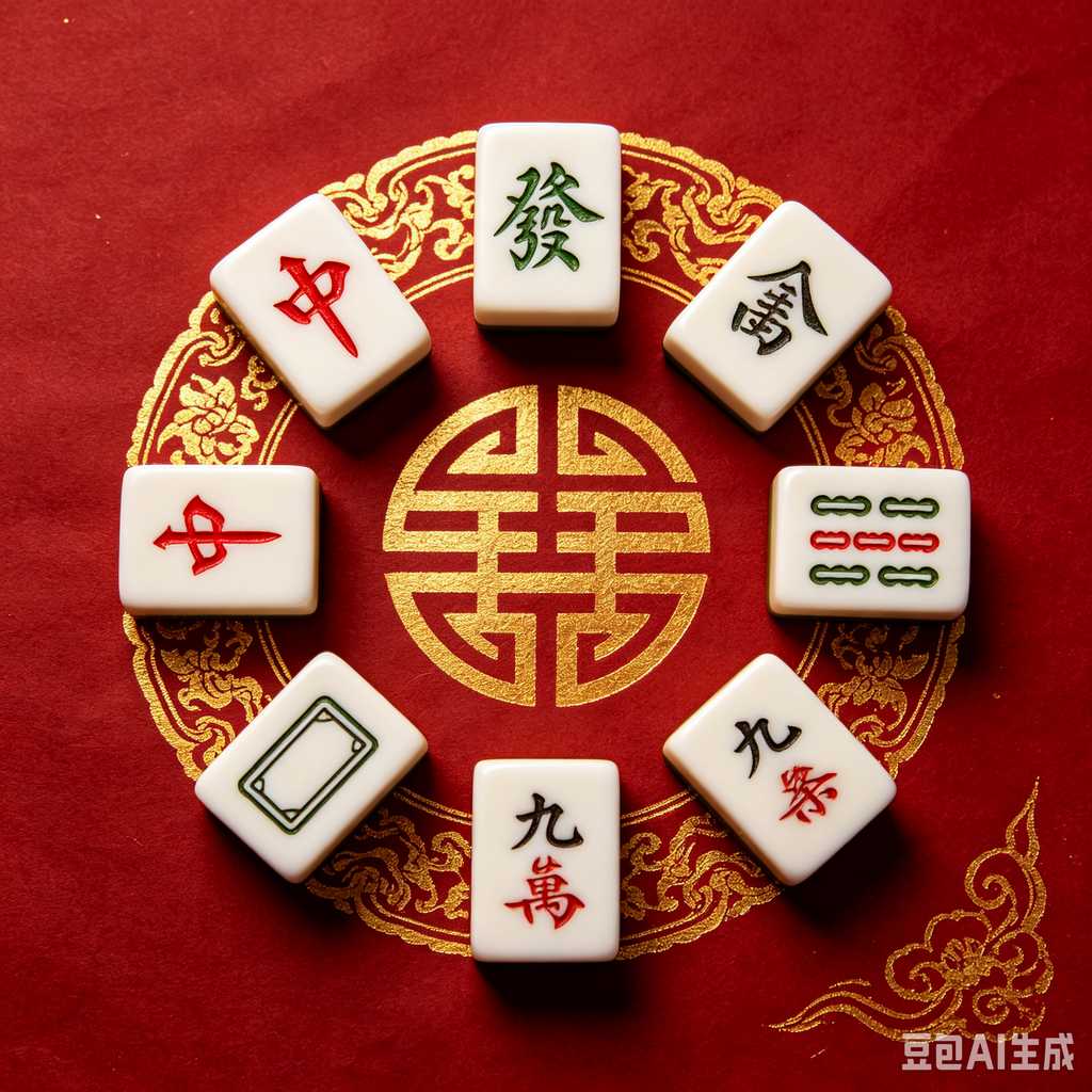 unique text mahjong tiles design